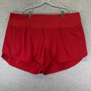Lululemon Speed Up Shorts Womens 20 Red High Rise Lined 4in Running Athletic